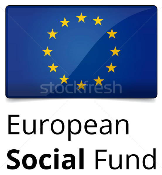 Europejski społecznej fundusz projektu eu Zdjęcia stock © akaprinay
