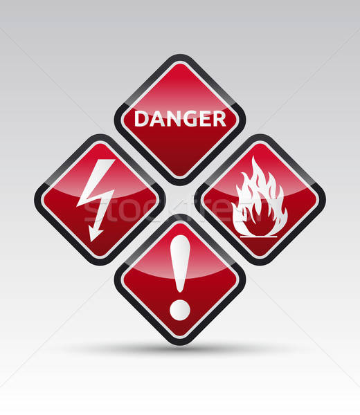 Danger warning symbol collection Stock photo © akaprinay