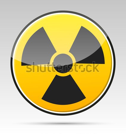Strahlung isoliert Vektor Zeichen Symbol Schatten Stock foto © akaprinay