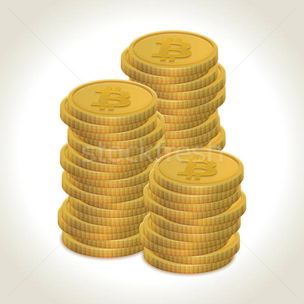 Bitcoin的 硬幣 錢 光 陰影 業務 商業照片 © akaprinay