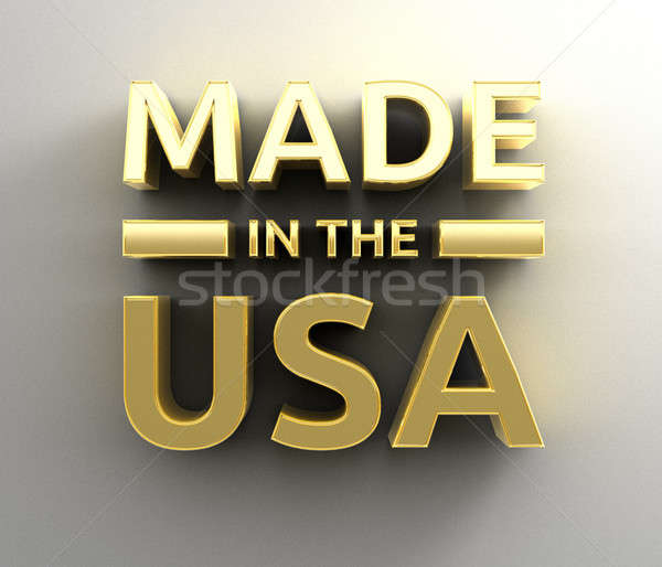 США золото 3D качество оказывать стены Сток-фото © akaprinay