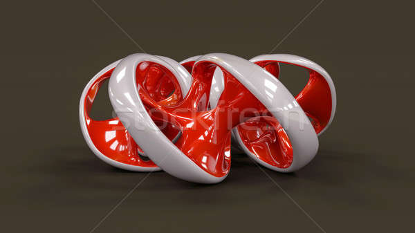 Endless twisted torus jewel - 3D concept illustration Stock photo © akaprinay