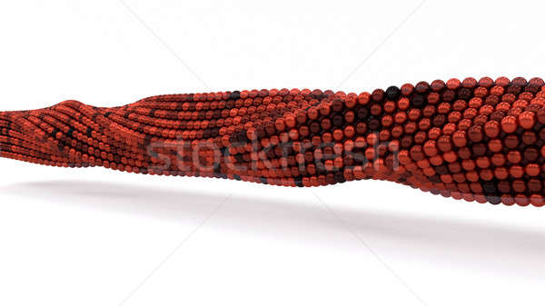 [[stock_photo]]: 3D · rouge · métal · spirale · isolé