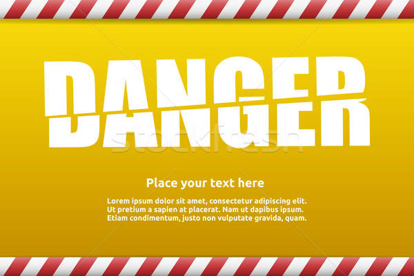 Danger warning sign template for your text Stock photo © akaprinay