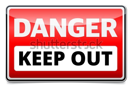 Ebola virus danger sign with reflect and shadow on white backgro Stock photo © akaprinay