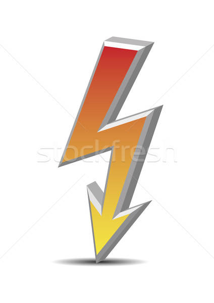 Flash pericolo simbolo isolato colore vettore Foto d'archivio © akaprinay