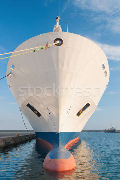 Boeg drogen vrachtschip schip industriële vervoer Stockfoto © akarelias