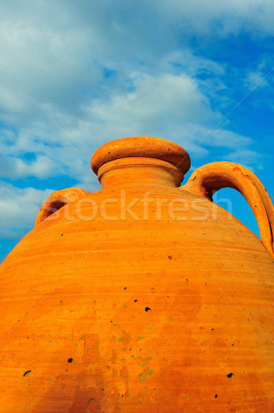 Large ceramic Greek pot Stock photo © akarelias