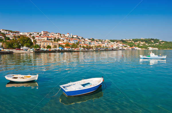 Foto d'archivio: Città · meridionale · Grecia · pesca · mattina · cielo