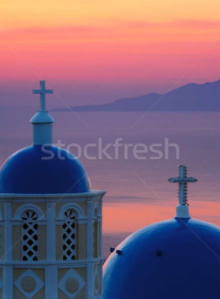 Dawn in Santorini Stock photo © akarelias