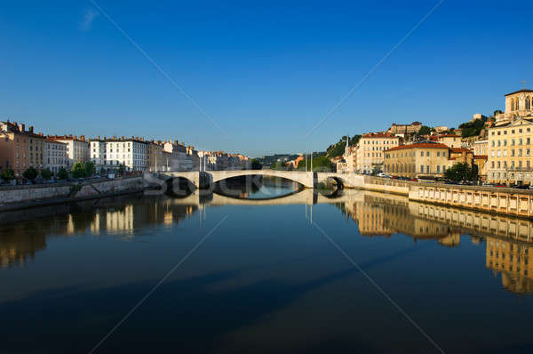 Foto stock: Cidade · Lyon · França · imagem · rio · corrida