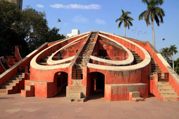 Bouwkundig astronomie instrument new delhi architectuur Indië Stockfoto © Akhilesh
