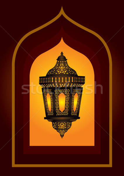 Intricate arabic lantern for eid or ramadan celebration Stock photo © Akhilesh