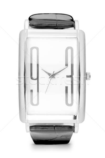 Wrist Watch with leather strap isolated on white background Stock photo © Akhilesh