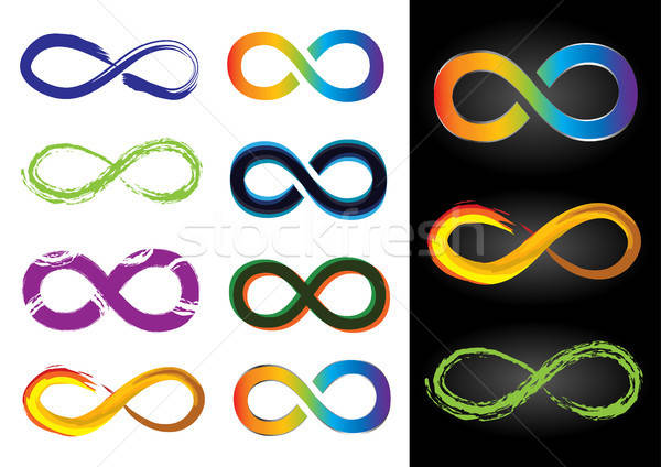 Eight Different Infinity Symbols - Vector Illustrations Stock photo © Akhilesh
