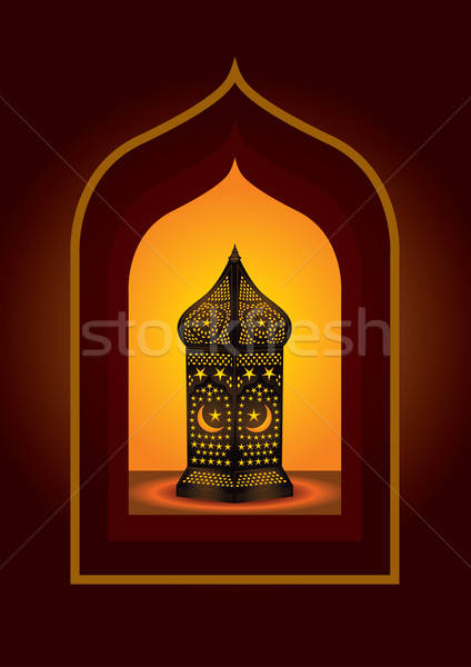 Intricate arabic lantern for eid or ramadan celebration Stock photo © Akhilesh