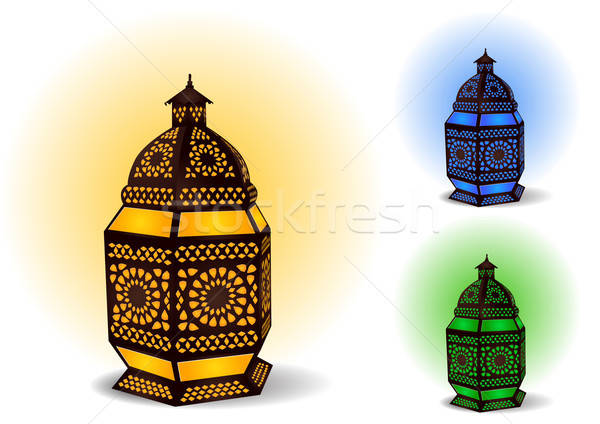 Islamic lamp for Ramadan / Eid Celebrations - Vector Illustratio Stock photo © Akhilesh
