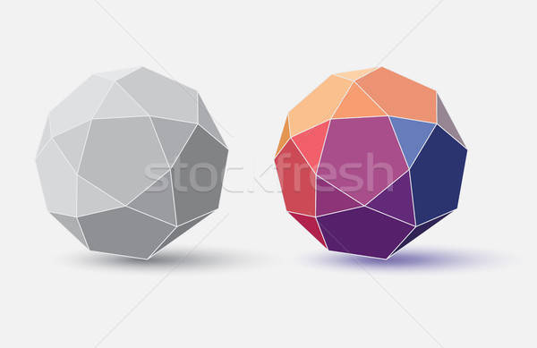 Abstrato colorido esfera globo planeta padrão Foto stock © Akhilesh