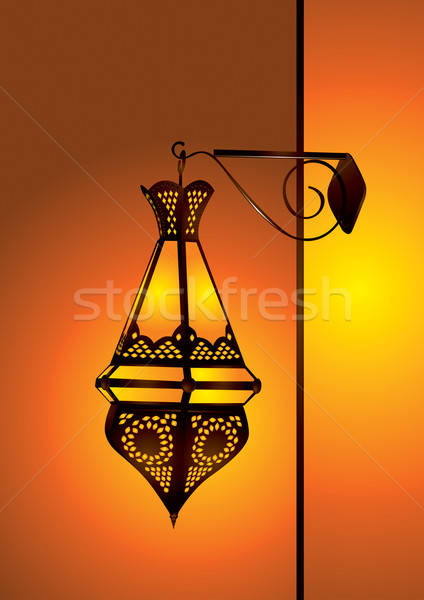 arabic lamp vector illustration Stock photo © Akhilesh