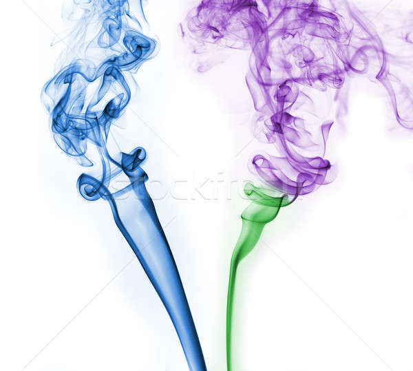 Abstract Colorful Smoke Background on white Stock photo © Akhilesh