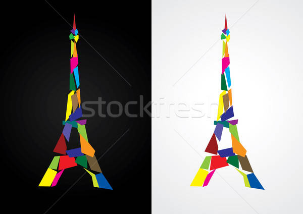 Torre Eiffel abstrato Paris França construção projeto Foto stock © Akhilesh