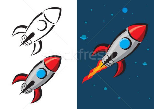 Rocket Vector Illustration Stock photo © Akhilesh