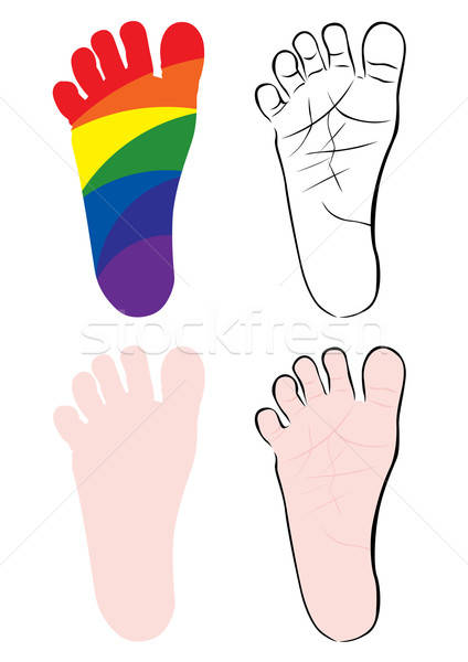 baby feet vector illustrations Stock photo © Akhilesh