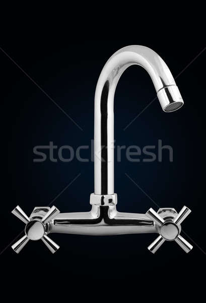 Kitchen Faucet isolated on black background Stock photo © Akhilesh