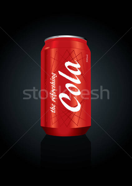 Cola puszka czerwony kolorowy pojemnik opakowań Zdjęcia stock © Akhilesh