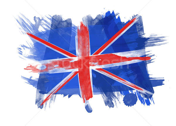 UK Flag in Black Background Stock photo © Akhilesh