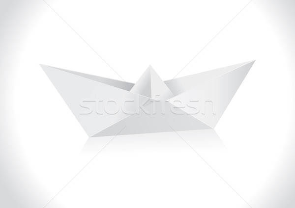 Origami Paper Boat Vector Illustration Stock photo © Akhilesh