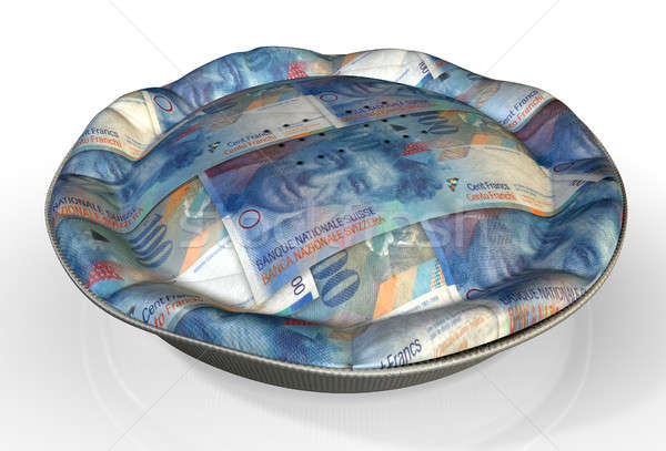 Money Pie Swiss Francs Stock photo © albund