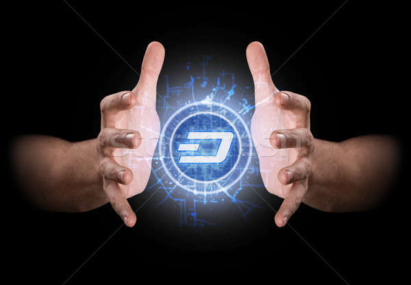 Hands Grasping Cryptocurrency Stock photo © albund