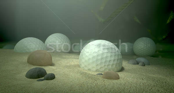 Golf Balls In Water Hazard Stock photo © albund