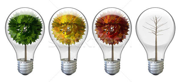 Stylized Tree Light Bulbs Stock photo © albund