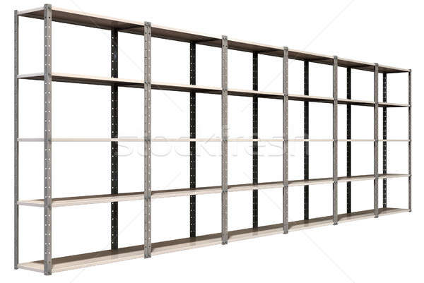 Warehouse Shelves Perspective Stock photo © albund
