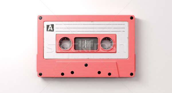 ピンク カセット テープ 3dのレンダリング ヴィンテージ ストックフォト © albund