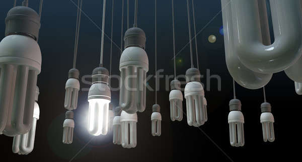 Suspendu ampoule image ampoules [[stock_photo]] © albund