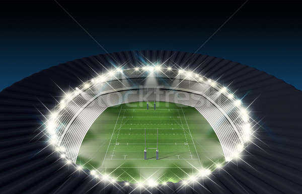 Rugby Stadium Night Stock photo © albund