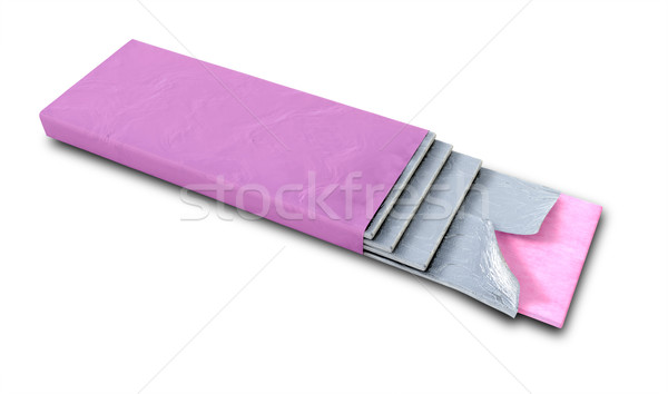 Bańka guma różowy cztery Zdjęcia stock © albund