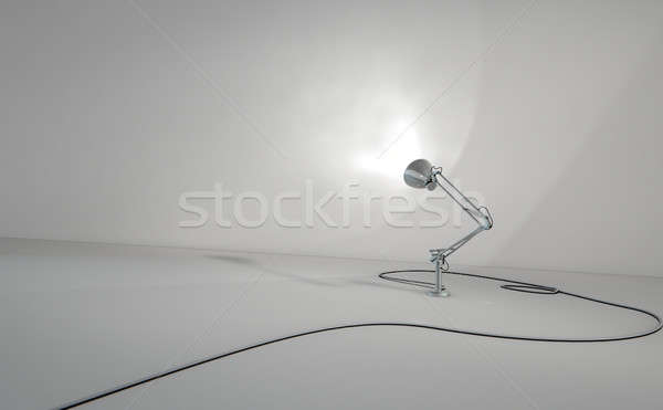 Vintage Lamp Illuminating wall Stock photo © albund