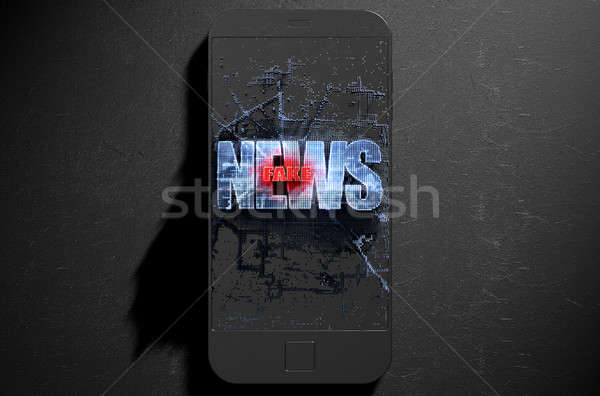 Fake News Cloner Smartphone Stock photo © albund
