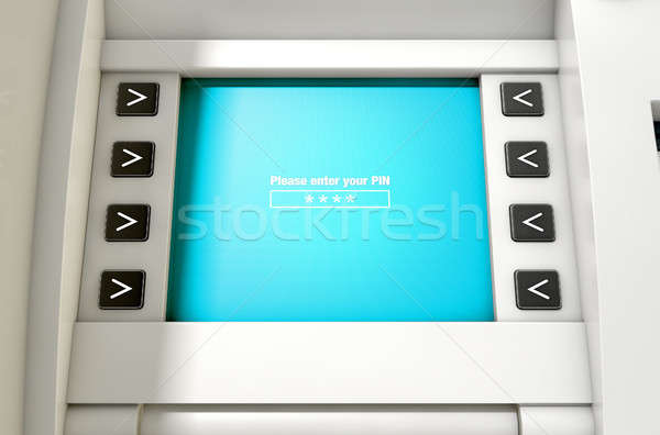 ATM Screen Enter PIN Code Stock photo © albund