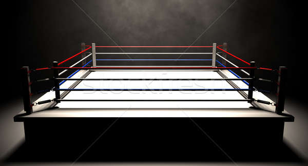 Boxing Ring Spotlit Dark Stock photo © albund