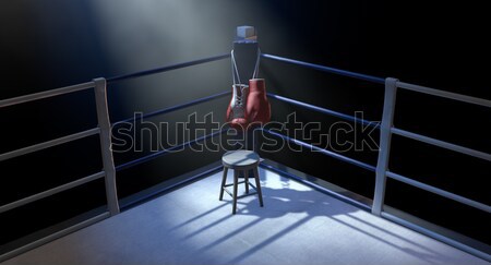 Boxing Corner And Boxing Gloves Stock photo © albund