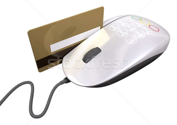 Online Shopping Card Machine Mouse Stock photo © albund