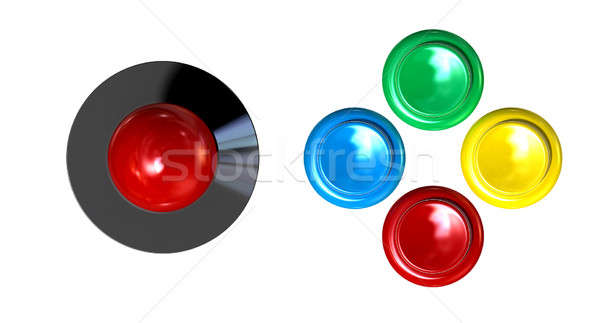 Arcade Control Joystick And Buttons Stock photo © albund
