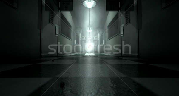 Unheimlich aussehen nach unten Durchgang Stock foto © albund