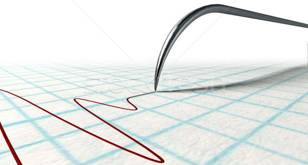 Polygraph Needle And Drawing Stock photo © albund