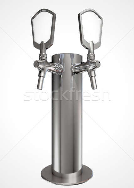 Beer Tap Dual Isolated Stock photo © albund